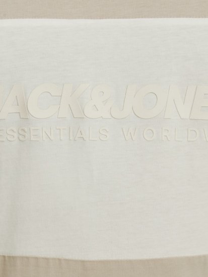 Jack & Jones LEGACY BLOCKING T-Shirt Beige - Tricouri - Tricouri Bărbați Mărimi Mari