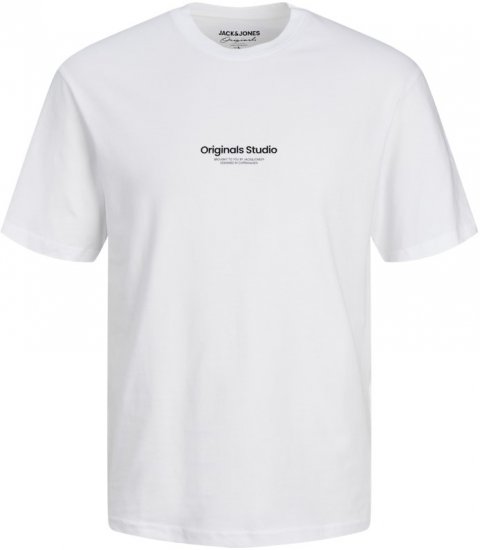 Jack & Jones ESTERBRO T-Shirt Bright White - Tricouri - Tricouri Bărbați Mărimi Mari