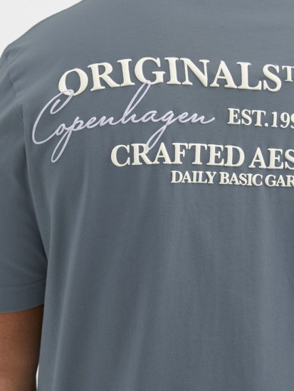 Jack & Jones Lington Crew Neck T-Shirt Grey - Tricouri - Tricouri Bărbați Mărimi Mari