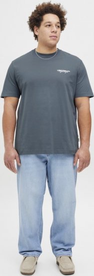 Jack & Jones Lington Crew Neck T-Shirt Grey - Tricouri - Tricouri Bărbați Mărimi Mari