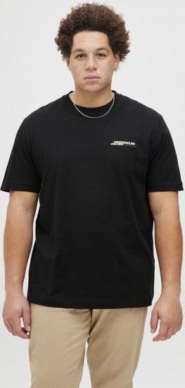 Jack & Jones Lington Crew Neck T-Shirt Black - Tricouri - Tricouri Bărbați Mărimi Mari