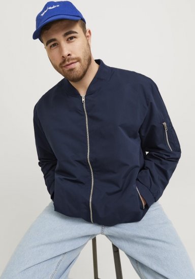 Jack & Jones RUSH Bomber Jacket Navy Blazer - Geci - Geci Bărbați Mărimi Mari