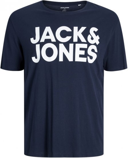 Jack & Jones CORP Logo T-Shirt Navy Blazer - Tricouri - Tricouri Bărbați Mărimi Mari