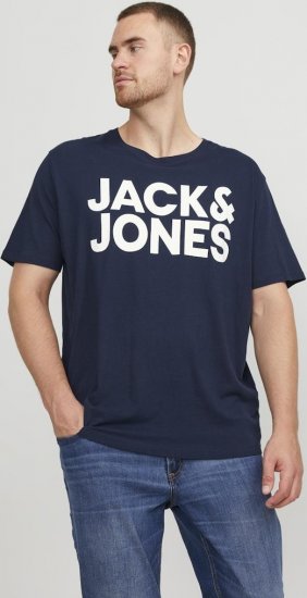 Jack & Jones CORP Logo T-Shirt Navy Blazer - Tricouri - Tricouri Bărbați Mărimi Mari