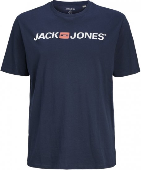Jack & Jones Corp Logo Crew Neck T-Shirt Navy Blazer - Tricouri - Tricouri Bărbați Mărimi Mari