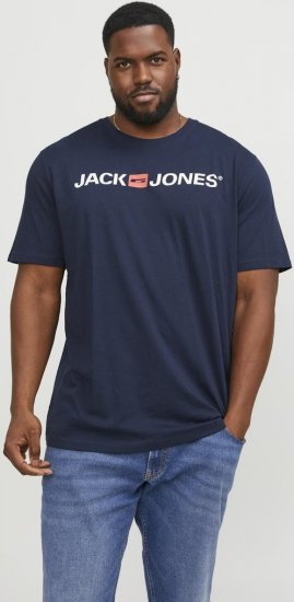 Jack & Jones Corp Logo Crew Neck T-Shirt Navy Blazer - Tricouri - Tricouri Bărbați Mărimi Mari