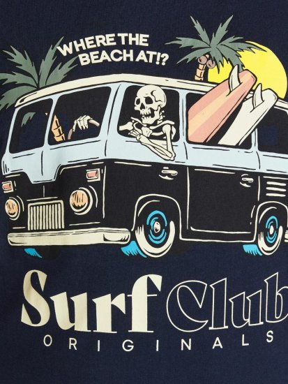 Jack & Jones Summerskull T-Shirt Navy Blazer - Tricouri - Tricouri Bărbați Mărimi Mari