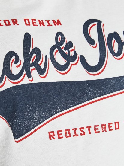 Jack & Jones JJELOGO TEE White - Tricouri - Tricouri Bărbați Mărimi Mari