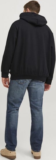 Jack & Jones CORP LOGO Large Print Hoodie Black - Pulovere & hanorace - Pulovere & Hanorace Bărbați Mărimi Mari