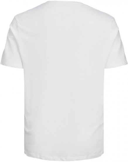 Jack & Jones CORP Logo T-Shirt White w Large Black Print - Tricouri - Tricouri Bărbați Mărimi Mari
