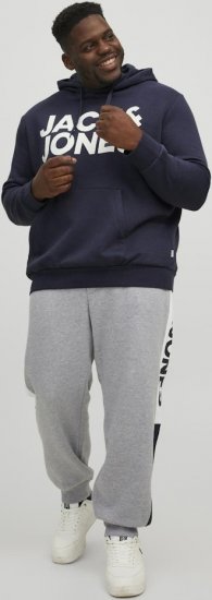 Jack & Jones CORP LOGO Large Print Hoodie Navy Blazer - Pulovere & hanorace - Pulovere & Hanorace Bărbați Mărimi Mari