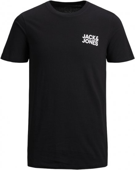 Jack & Jones CORP Logo T-Shirt Black - Tricouri - Tricouri Bărbați Mărimi Mari