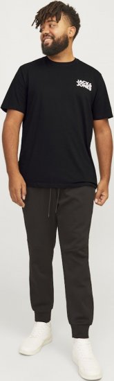 Jack & Jones CORP Logo T-Shirt Black - Tricouri - Tricouri Bărbați Mărimi Mari