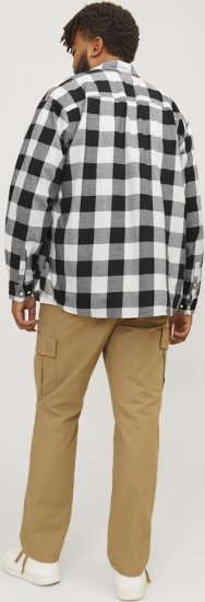 Jack & Jones Gingham L/S Shirt Whisper White - Cămăși - Cămăși Bărbați Mărimi Mari
