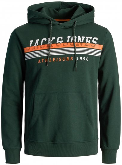 Jack & Jones JJIRON Hoodie Green - Pulovere & hanorace - Pulovere & Hanorace Bărbați Mărimi Mari