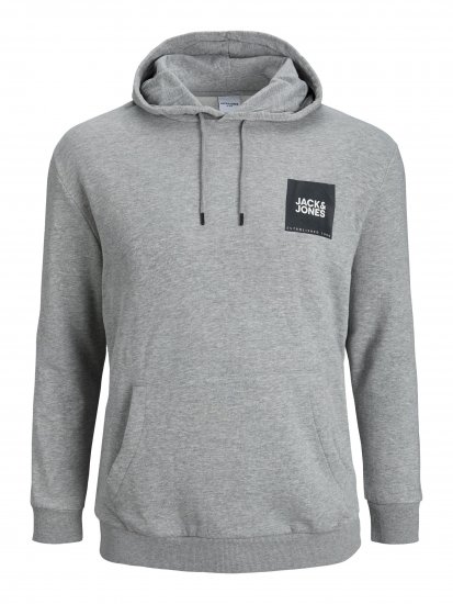 Jack & Jones JJLOCK SWEAT HOOD Grey - Pulovere & hanorace - Pulovere & Hanorace Bărbați Mărimi Mari