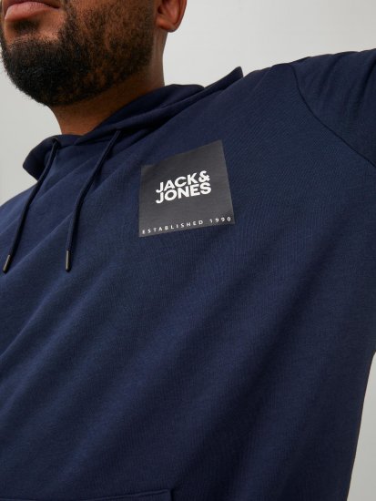 Jack & Jones JJLOCK SWEAT HOOD Navy - Pulovere & hanorace - Pulovere & Hanorace Bărbați Mărimi Mari