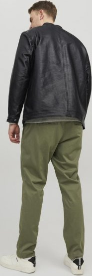 Jack & Jones Rocky Urban Rider Leather Jacket Black - Geci - Geci Bărbați Mărimi Mari