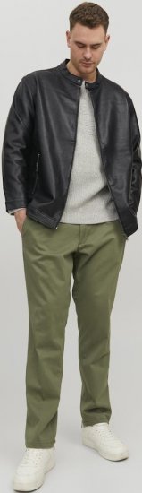 Jack & Jones Rocky Urban Rider Leather Jacket Black - Geci - Geci Bărbați Mărimi Mari