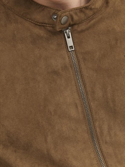 Jack & Jones Rocky Urban Rider Leather Jacket Brown - Geci - Geci Bărbați Mărimi Mari
