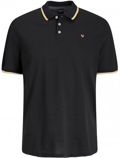 Jack & Jones JPRWINBLU Poloshirt Black - Tricouri polo - Tricouri Polo Bărbați Mărimi Mari