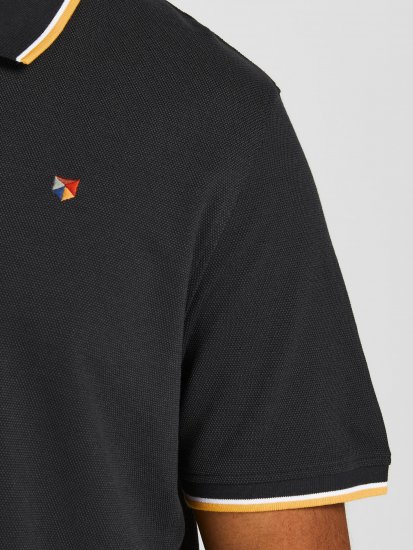 Jack & Jones JPRWINBLU Poloshirt Black - Tricouri polo - Tricouri Polo Bărbați Mărimi Mari