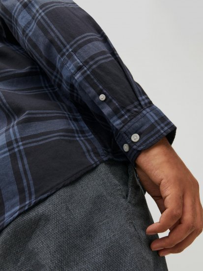 Jack & Jones JORJOSHUA Checked Shirt Navy - Cămăși - Cămăși Bărbați Mărimi Mari