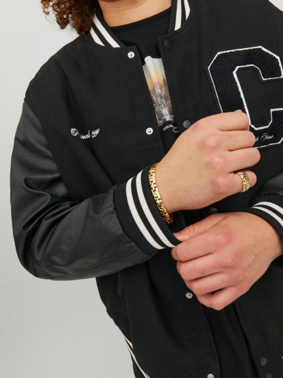 Jack & Jones JORCOLLEGE Bomber Jacket Black - Geci - Geci Bărbați Mărimi Mari