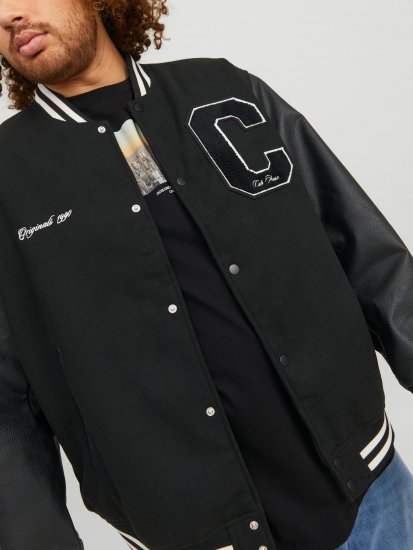 Jack & Jones JORCOLLEGE Bomber Jacket Black - Geci - Geci Bărbați Mărimi Mari
