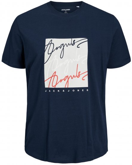Jack & Jones JORJOSHUA T-shirt Navy - Tricouri - Tricouri Bărbați Mărimi Mari