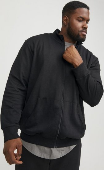 Jack & Jones PAULOS Turtleneck Zip Sweatshirt Black - Pulovere & hanorace - Pulovere & Hanorace Bărbați Mărimi Mari