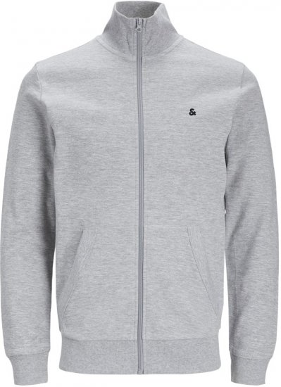 Jack & Jones PAULOS Turtleneck Zip Sweatshirt Light Grey Melange - Pulovere & hanorace - Pulovere & Hanorace Bărbați Mărimi Mari