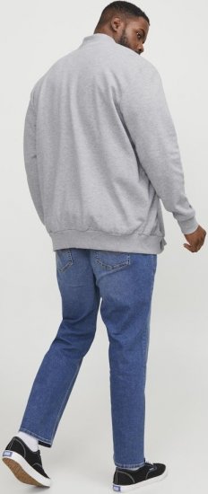 Jack & Jones PAULOS Turtleneck Zip Sweatshirt Light Grey Melange - Pulovere & hanorace - Pulovere & Hanorace Bărbați Mărimi Mari