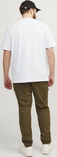 Jack & Jones PAULOS T-Shirt White - Tricouri - Tricouri Bărbați Mărimi Mari