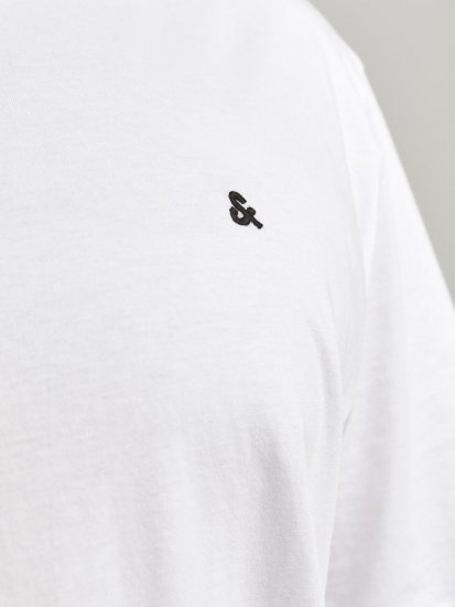Jack & Jones PAULOS T-Shirt White - Tricouri - Tricouri Bărbați Mărimi Mari