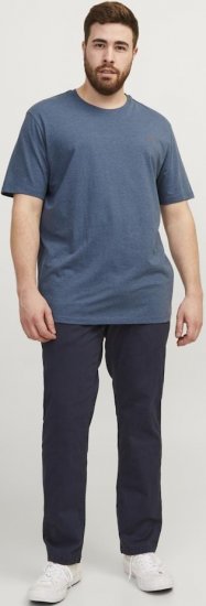 Jack & Jones PAULOS T-Shirt Denim Blue - Tricouri - Tricouri Bărbați Mărimi Mari