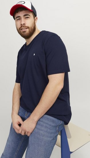 Jack & Jones PAULOS T-Shirt Navy Blazer - Tricouri - Tricouri Bărbați Mărimi Mari