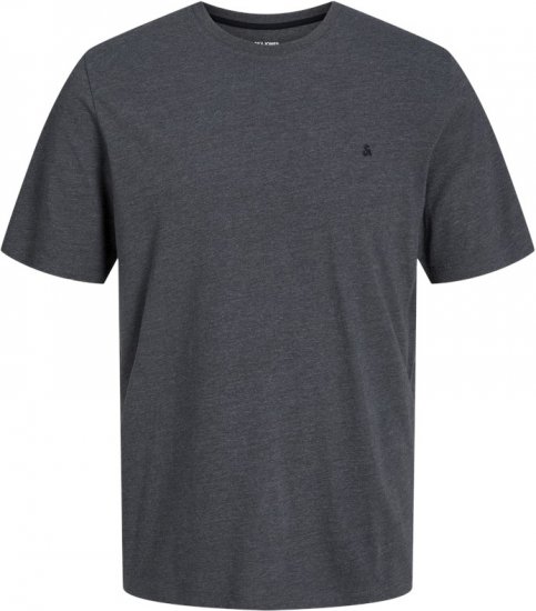 Jack & Jones PAULOS T-Shirt Dark Grey Melange - Tricouri - Tricouri Bărbați Mărimi Mari