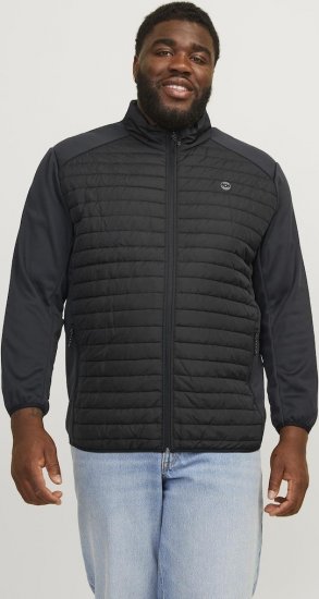 Jack & Jones MULTI SET-IN Sleeves Quilted Jacket With Collar Black - Geci - Geci Bărbați Mărimi Mari
