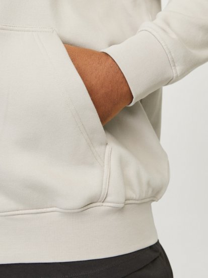 Jack & Jones ESTERBRO Zip Hoodie Light Grey - Pulovere & hanorace - Pulovere & Hanorace Bărbați Mărimi Mari