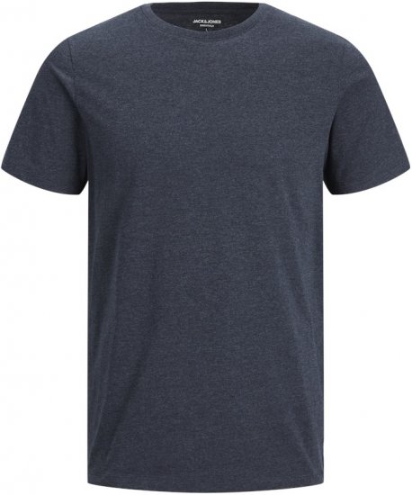 Jack & Jones ORGANIC T-Shirt Navy Blazer/Melange - Tricouri - Tricouri Bărbați Mărimi Mari