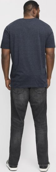 Jack & Jones ORGANIC T-Shirt Navy Blazer/Melange - Tricouri - Tricouri Bărbați Mărimi Mari