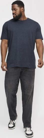Jack & Jones ORGANIC T-Shirt Navy Blazer/Melange - Tricouri - Tricouri Bărbați Mărimi Mari