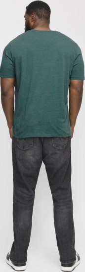 Jack & Jones ORGANIC T-Shirt Green/Melange - Tricouri - Tricouri Bărbați Mărimi Mari