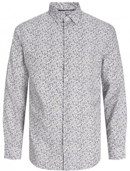 Jack & Jones JPRBLANORDIC LS Shirt White - Cămăși - Cămăși Bărbați Mărimi Mari