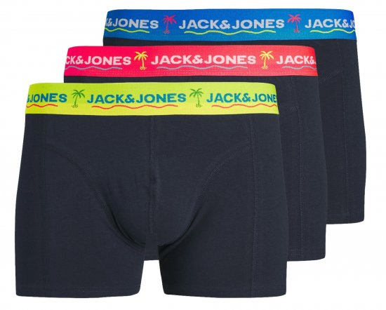 Jack & Jones JACTHOMAS Trunks 3-Pack Navy Blazer - Lenjerie intimă & costum baie - Lenjerie Intimă Bărbați Mărimi Mari