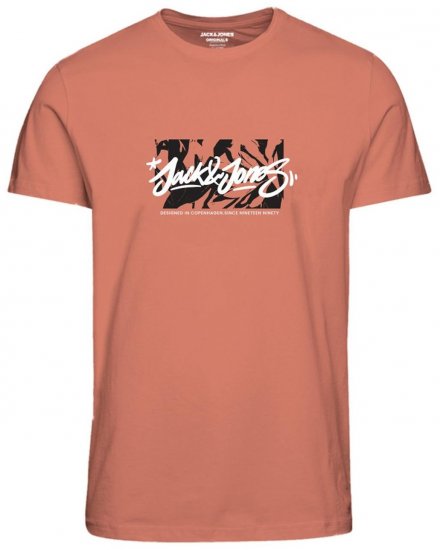 Jack & Jones JORSEQUOIA T-Shirt Canyon Sunset - Tricouri - Tricouri Bărbați Mărimi Mari