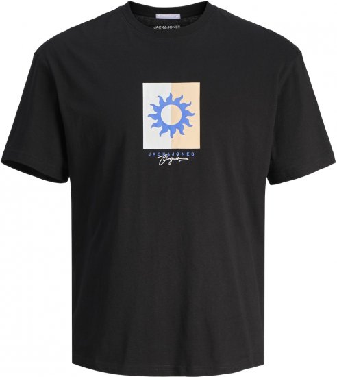 Jack & Jones JORMARBELLA BRANDING TEE SS Black - Tricouri - Tricouri Bărbați Mărimi Mari