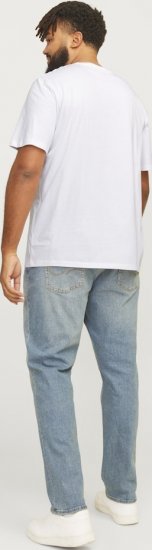 Jack & Jones JJELOGO O-Neck T-Shirt White - Tricouri - Tricouri Bărbați Mărimi Mari