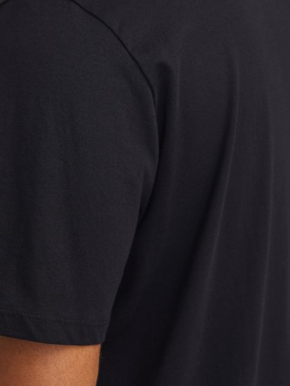 Jack & Jones LOGO O-Neck T-Shirt Black - Tricouri - Tricouri Bărbați Mărimi Mari